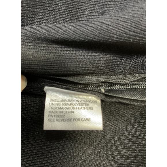 Central Park West 'Sylvie Marabou' Bandeau Black Blouse / Top Size M - Picture 5 of 5